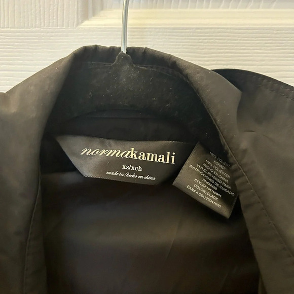 ! Norma Kamali Black Long Trench Coat size xs - Picture 6 of 6